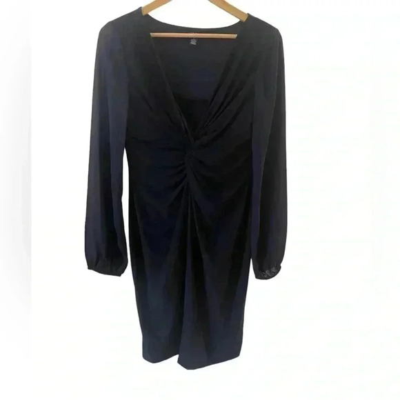Chaps twist front midi dress navy blue new with tags 8 - Picture 4 of 12